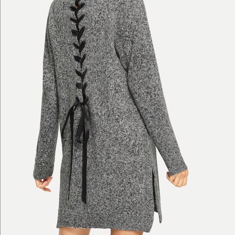 New Lace up mini sweater